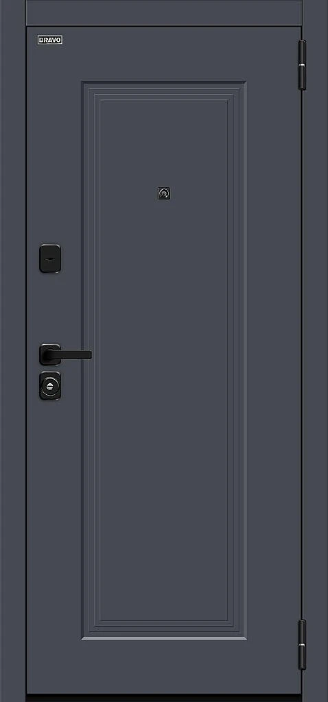 Входная дверь Айкон/SBlack Graphite Shell/White Silk BR6250 внешняя сторона