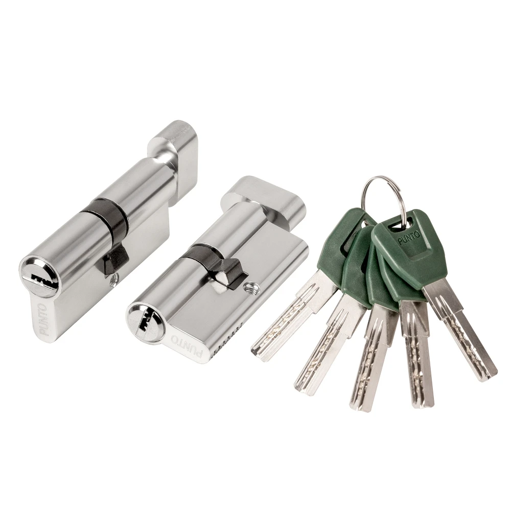 Фото Цилиндровый механизм (A202/90) A2002Knob90(45+10+35) с вертушкой SN никель