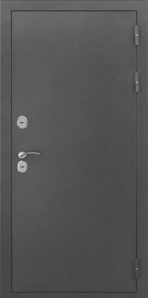 Входная дверь ДвериПРО L-Термо серебро ФЛ-609 (L-52, 10мм, белый матовый) DPRO197986 внешняя сторона